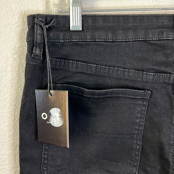 OAT New York Cargo Utilitarian Mid Rise Skinny Ankle Jeans Size 30 In Black - Picture 8 of 11